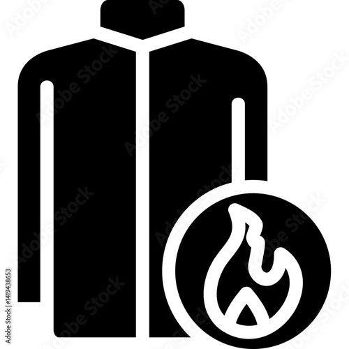 Turnout Gear Glyph Icon