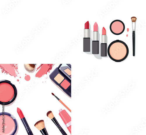 Vsai makeup artist choosing cosmetics for creating fashionable look