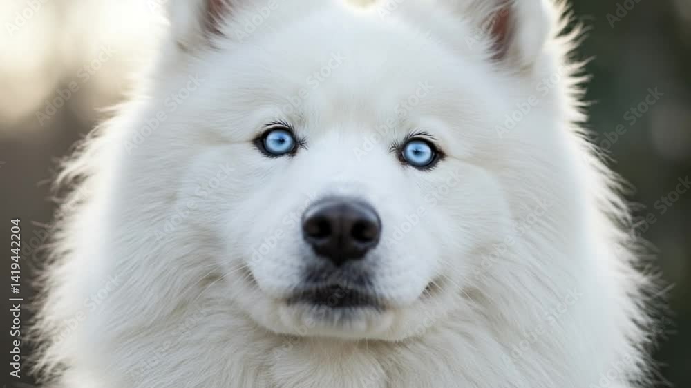 White Arctic Dog Close-Up White Arctic Dog Close-Up