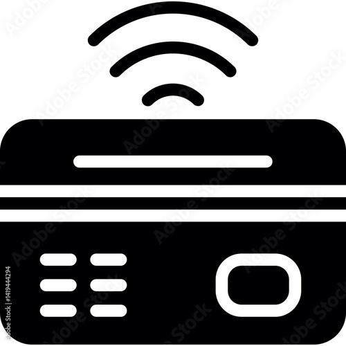 Touchless Payment Glyph Icon