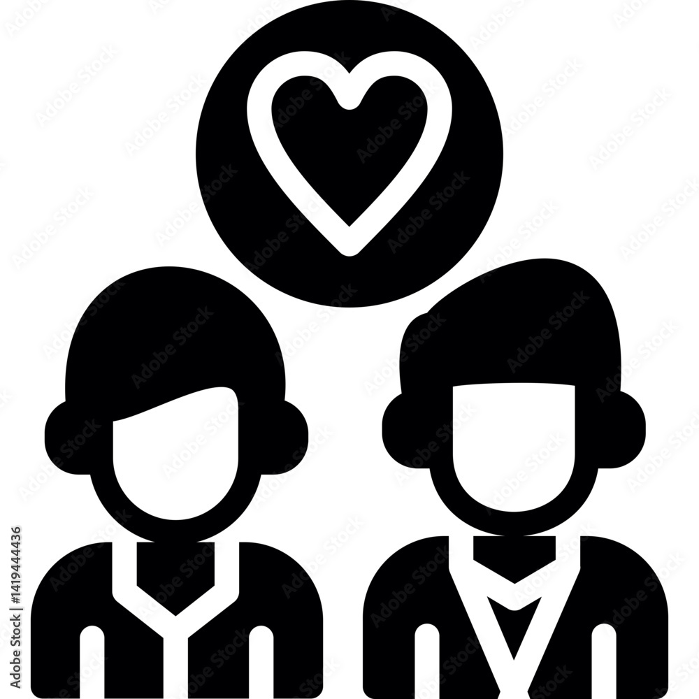 Employee Wellness Program Glyph Icon Employee Wellness Program Glyph Icon