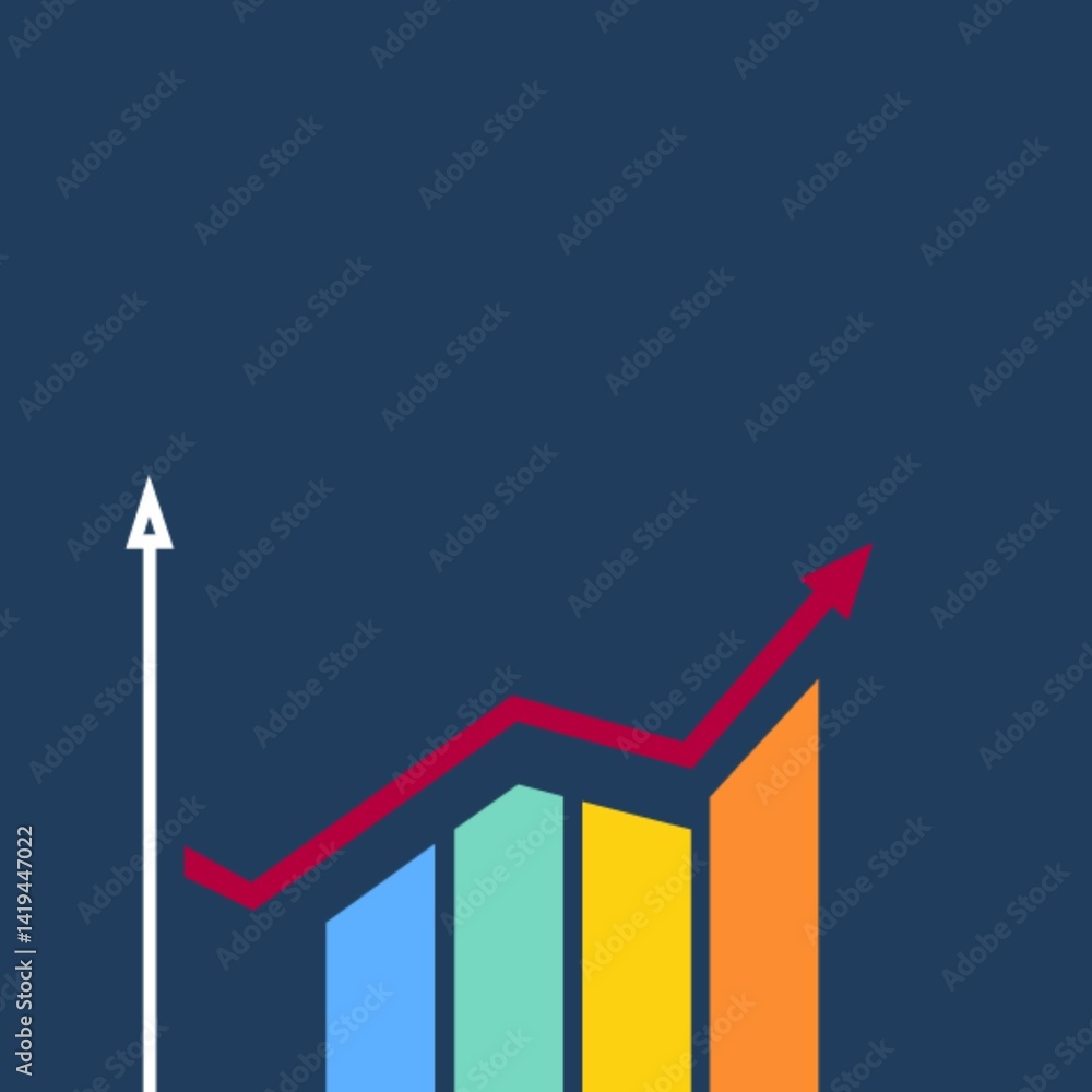 business graph with arrow business graph with arrow