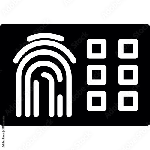Biometrics Scan Glyph Icon
