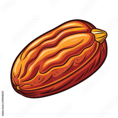 Illustration of a date fruit