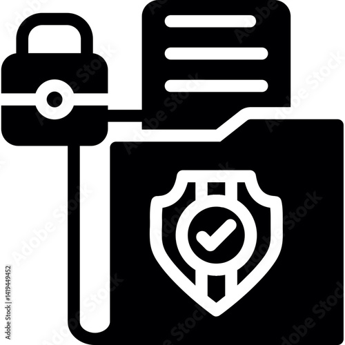 Sensitive Data Glyph Icon