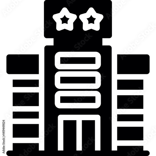 Police Station Glyph Icon