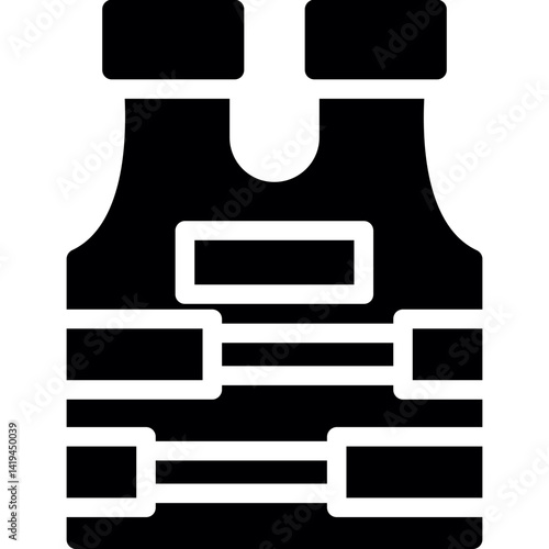 Bulletproof Vest Glyph Icon