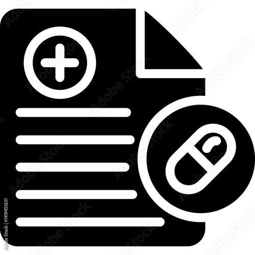 Sick Leave Glyph Icon