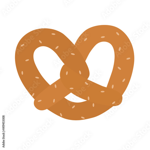 pretzels bakery vector illustration, graphic