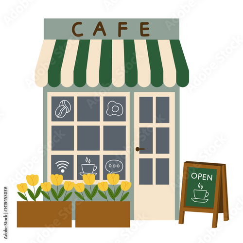 coffee shop or cafe vector illustration 