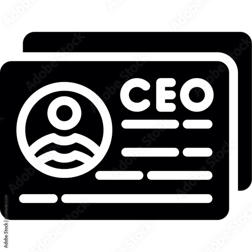 Business Card Glyph Icon