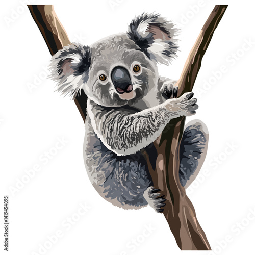 koala, animal, vector, transparent background