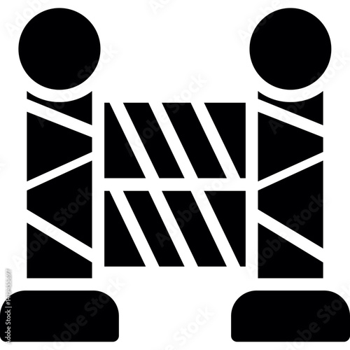 Roadblock Glyph Icon