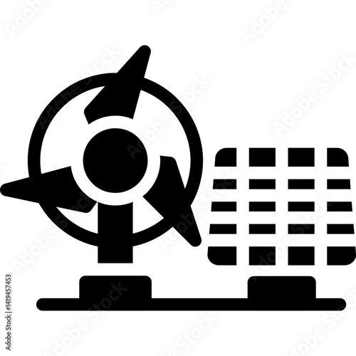 Wind Farm Glyph Icon