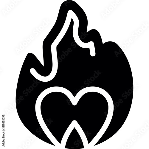 Passion Glyph Icon