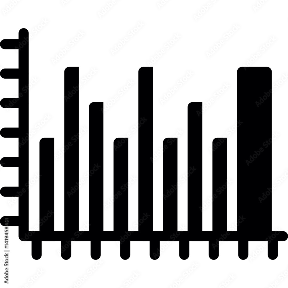 Histogram Glyph Icon Histogram Glyph Icon