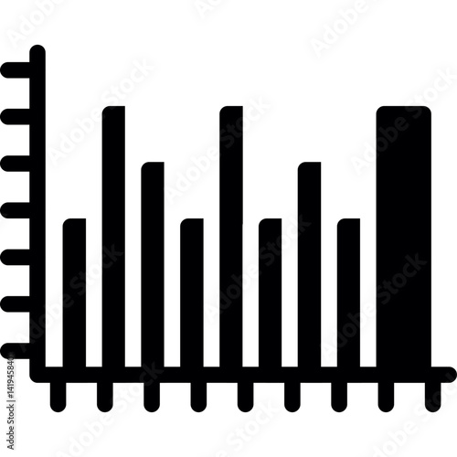 Histogram Glyph Icon