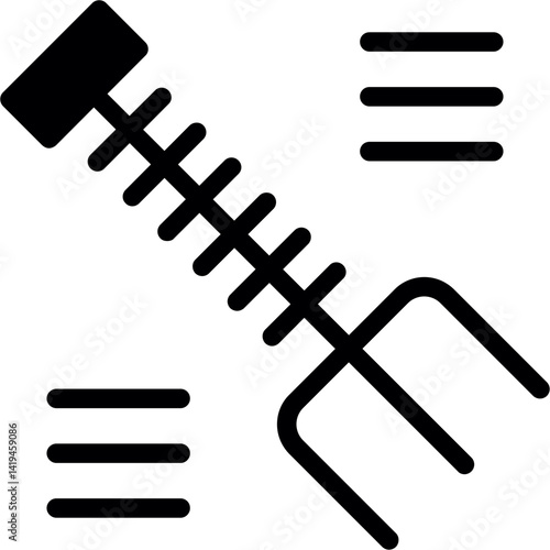 Pitchfork Glyph Icon