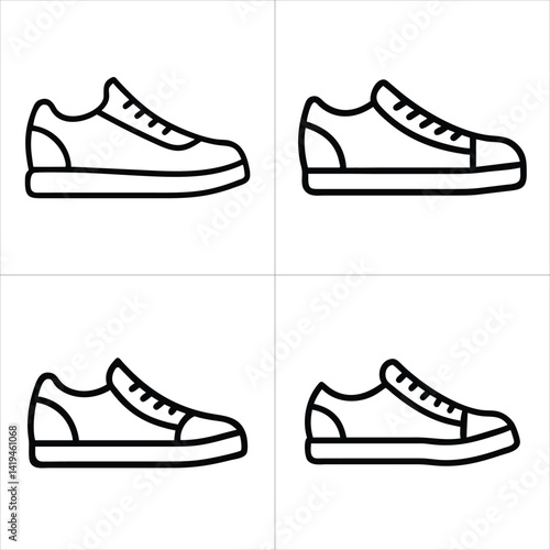 sneakers icon set
