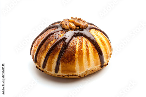 Wallpaper Mural a pastry with chocolate icing and nuts on top Torontodigital.ca