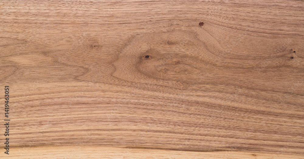 Obraz premium Texture of black walnut solid board untreated
