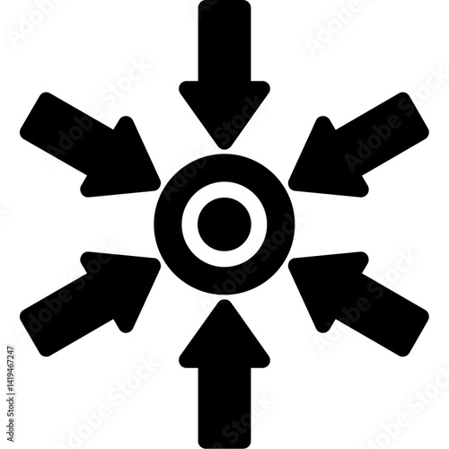 Process Simplification Glyph Icon