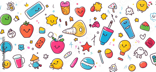 Hintergrundbild mit buntem kindischen Gekritzel