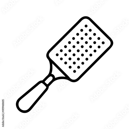 Grater with Handle and Holes Icon Design