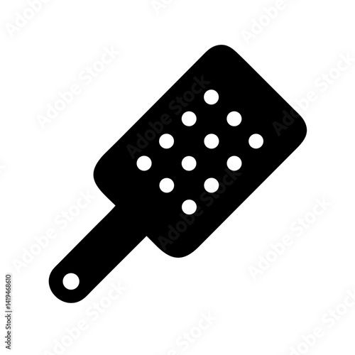 Grater with Handle and Holes Icon Design