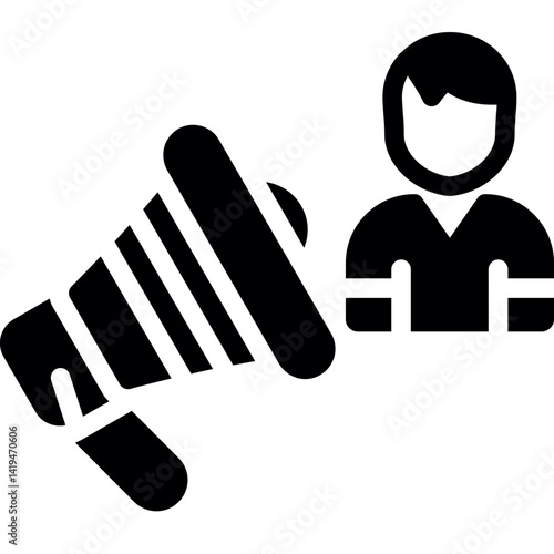 Public Relations Glyph Icon