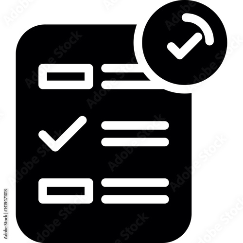 Legal Document Glyph Icon