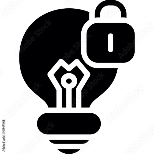 Intellectual Property Law Glyph Icon