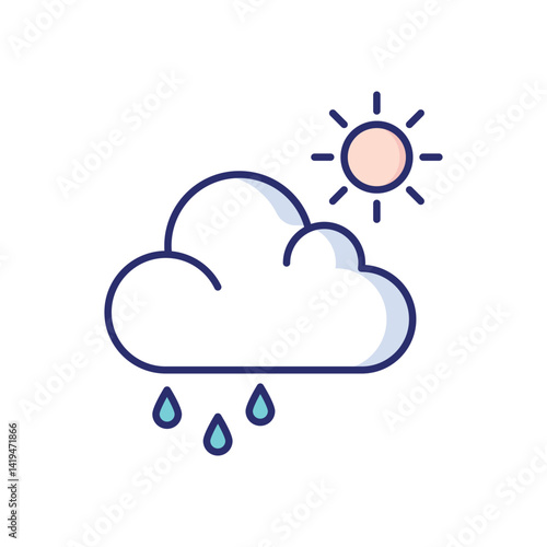 Partly Sunny Vector icon
