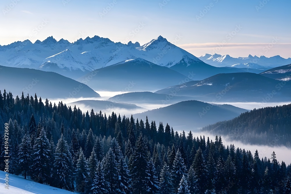 Obraz premium Winter Mountain Majesty