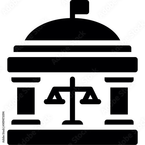 Law Firm Glyph Icon