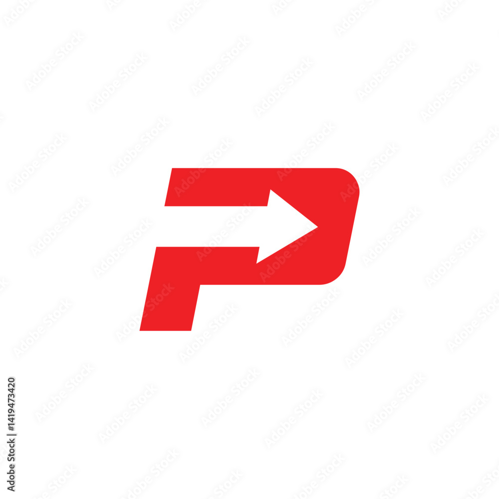 P Arrow Logo Vector Modern Symbols P Arrow Logo Vector Modern Symbols