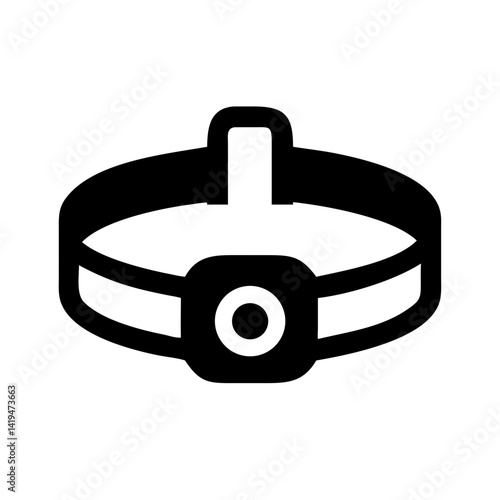 Headlamp with Adjustable Strap Icon Design