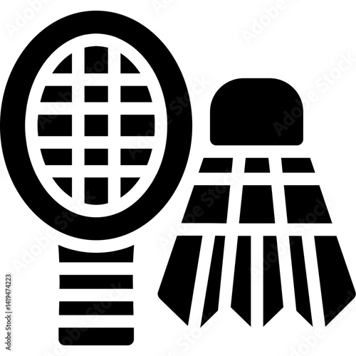 Badminton Shuttlecock Glyph Icon