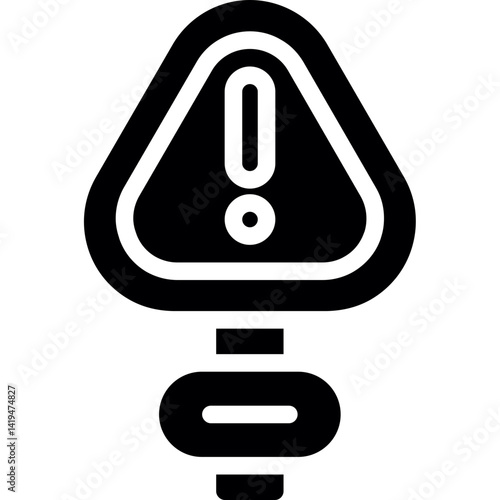 Yield Sign Glyph Icon