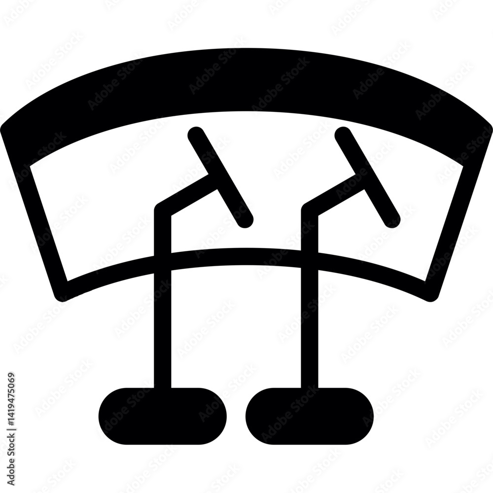 Windshield Wipers Glyph Icon Windshield Wipers Glyph Icon