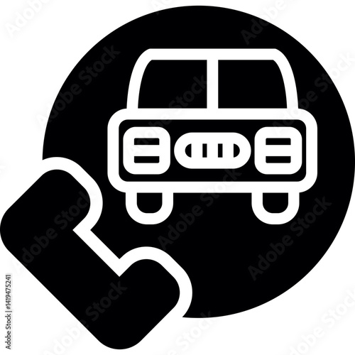 Roadside Assistance Glyph Icon
