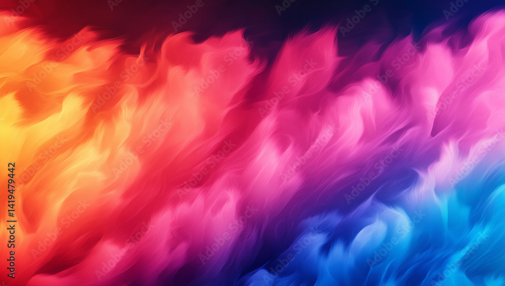 Abstract rainbow gradient background with blurred gradient effect, showcasing vibrant colors transitioning from warm to cool tones, creating dynamic and energetic atmosphere Abstract rainbow gradient background with blurred gradient effect, showcasing vibrant colors transitioning from warm to cool tones, creating dynamic and energetic atmosphere