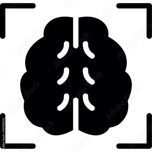 Brain Scan Glyph Icon