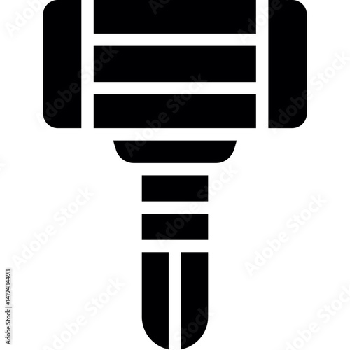 Razor Blade Glyph Icon