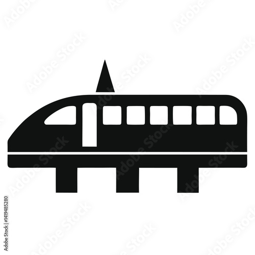 mumbai monorail metro train silhouette city transit