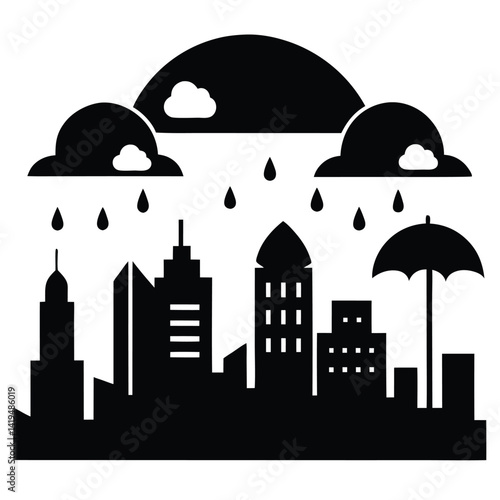 mumbai rainy skyline silhouette monsoon cityscape