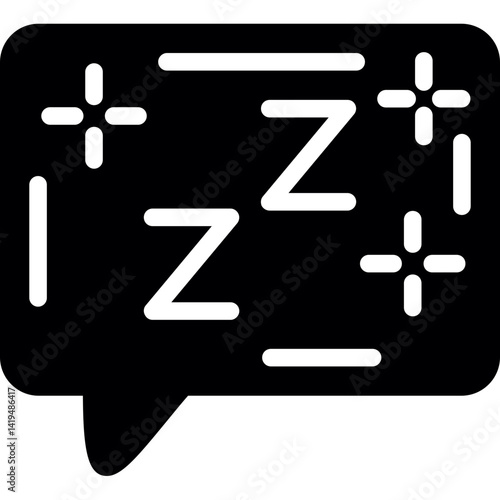 Zzz Symbol Glyph Icon