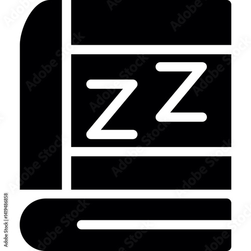 Bedtime Story Book Glyph Icon