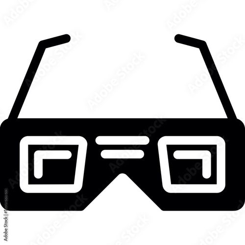 3D Glasses Glyph Icon
