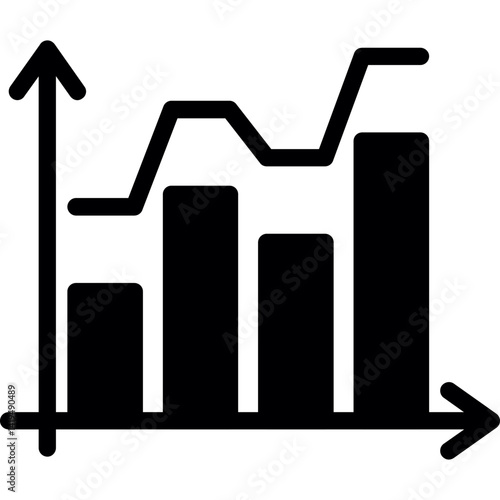 Crop Yield Graph Glyph Icon